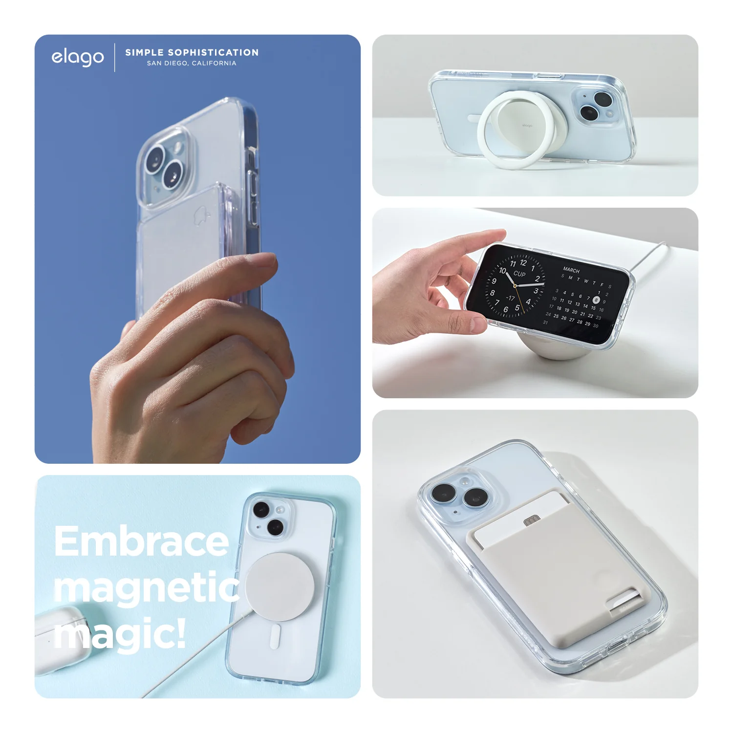 Magnetic Hybrid Clear Case for iPhone 15 - Image 5