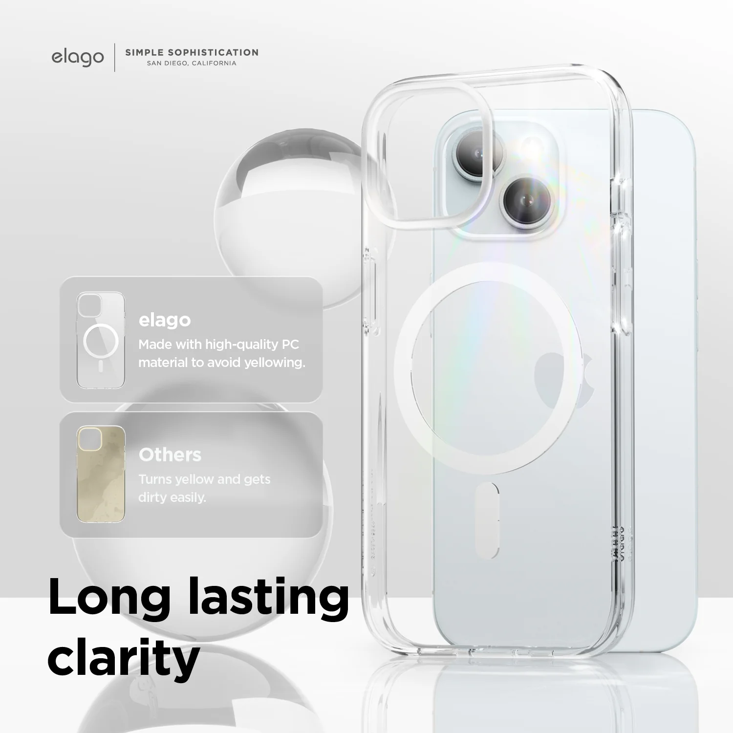 Magnetic Hybrid Clear Case for iPhone 15 - Image 7