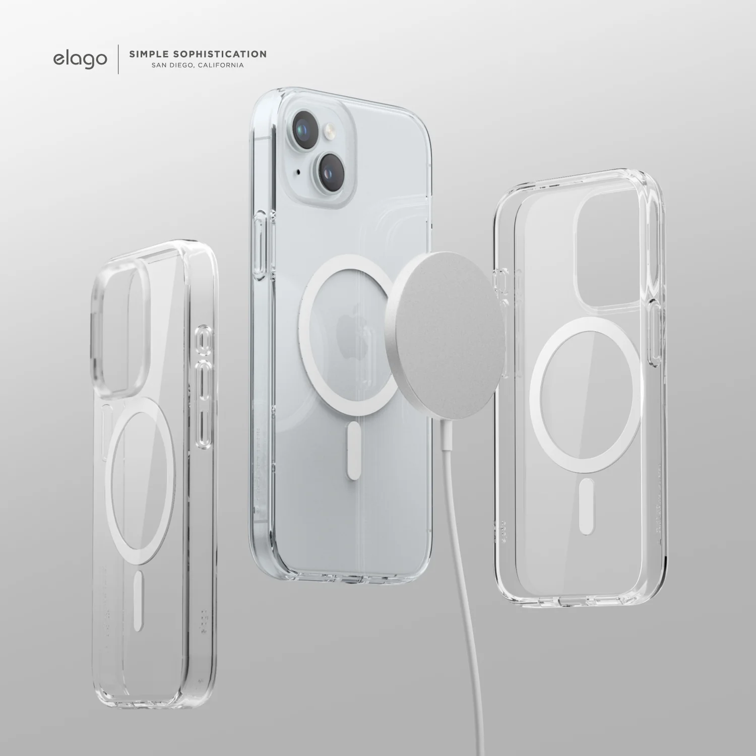 Magnetic Hybrid Clear Case for iPhone 15 Plus - Image 11