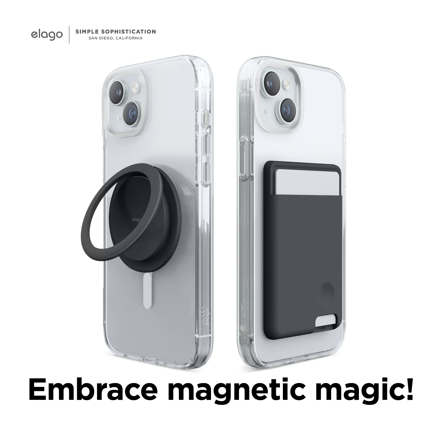 Magnetic Hybrid Clear Case for iPhone 15 Plus - Image 4