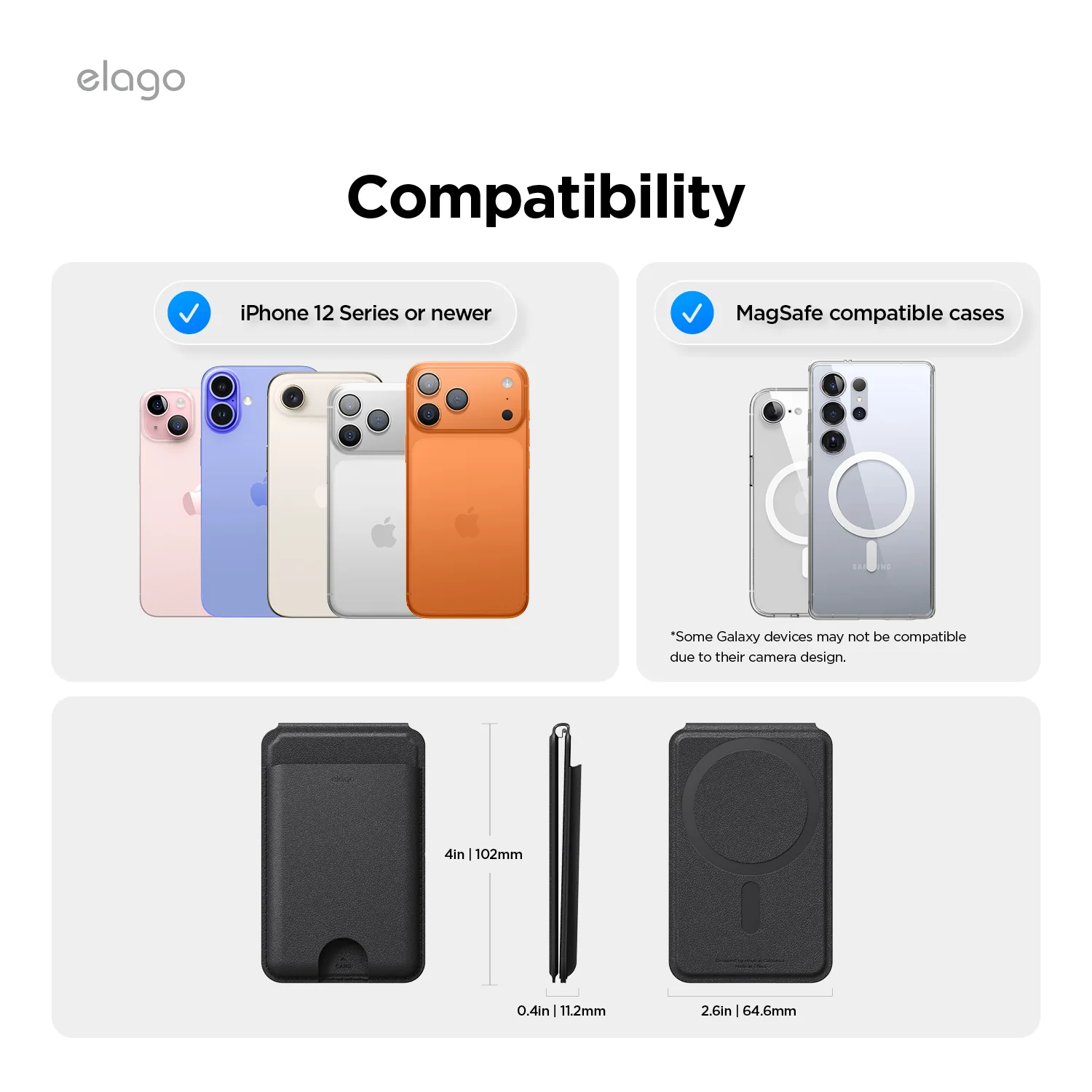 Magnetic Leather Card Holder (Stand Type) [3 Colors] - Image 11