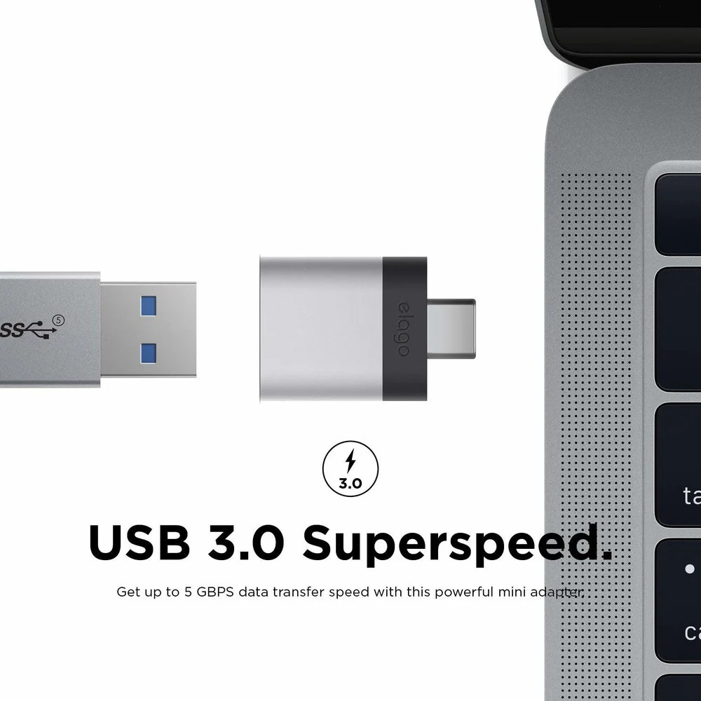 Mini Aluminum USB-C to USB 3.0 Female Mini Adapter [2 Sets] [2 Colors] - Image 3