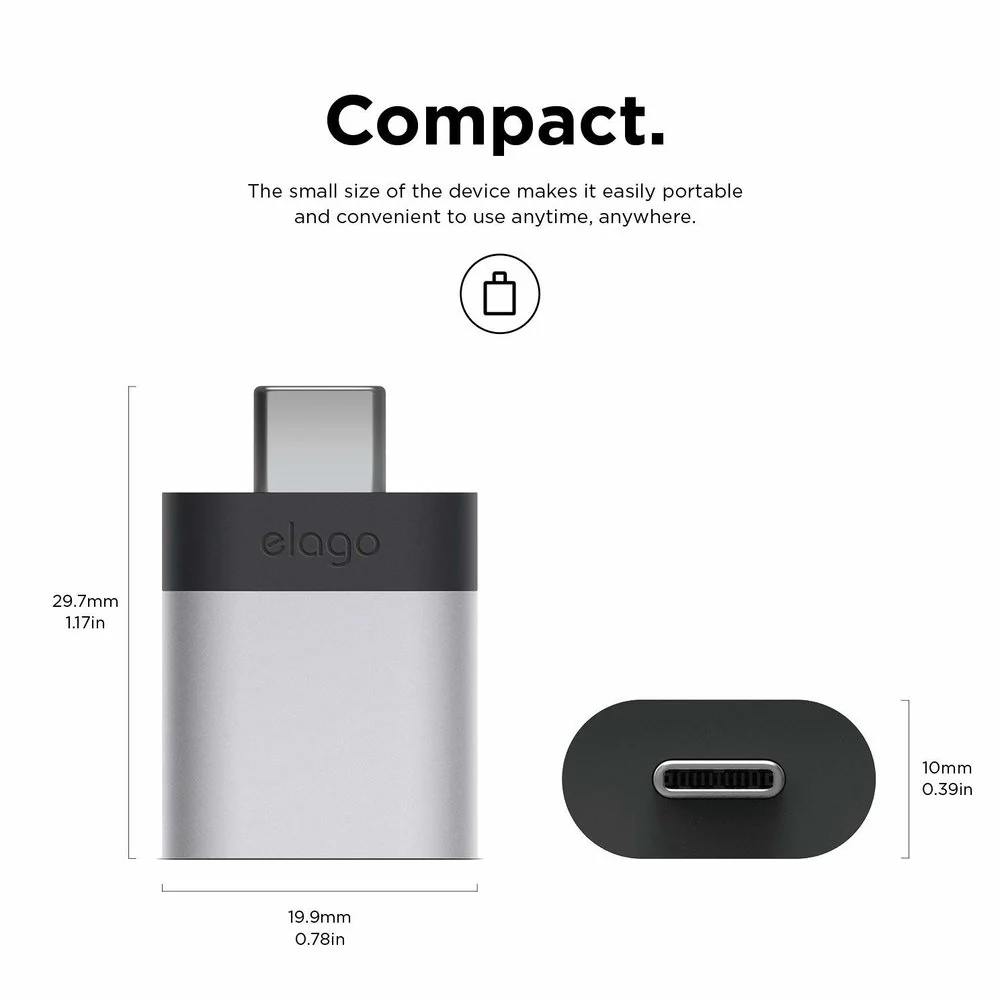 Mini Aluminum USB-C to USB 3.0 Female Mini Adapter [2 Sets] [2 Colors] - Image 4
