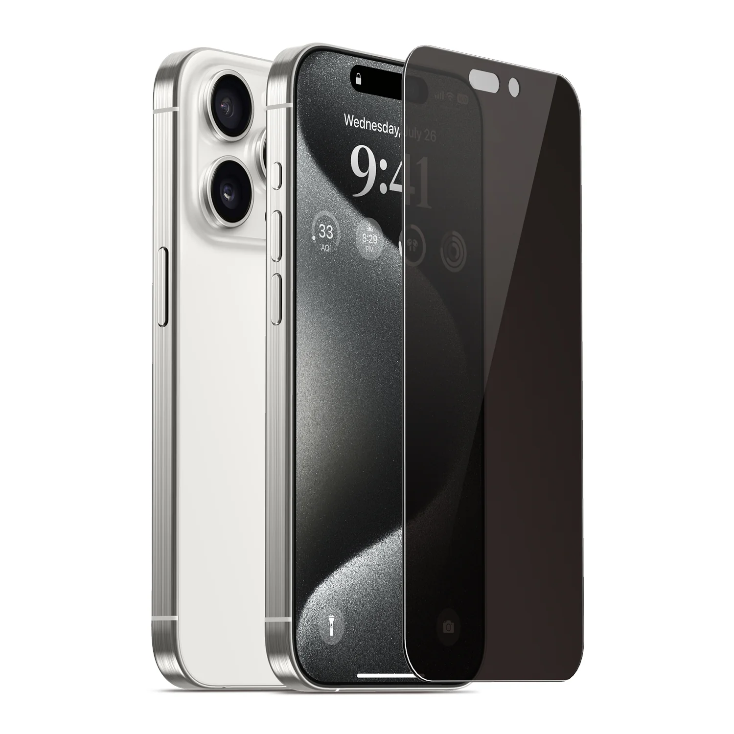 elago Privacy Glass and Screen Protector for iPhone 15 Pro Max