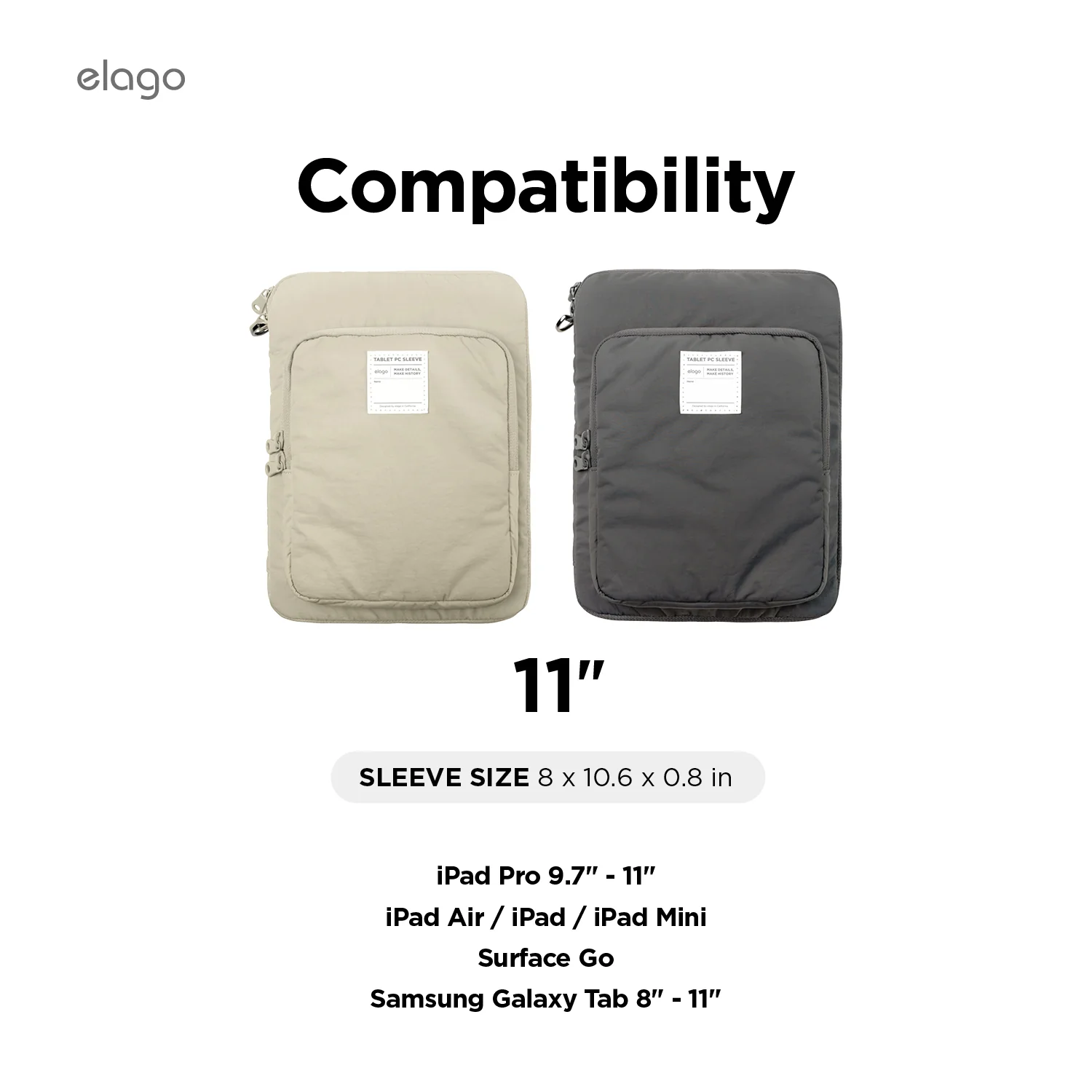 Tablet and Laptop Sleeve [Stone] [3 Sizes] - Image 4