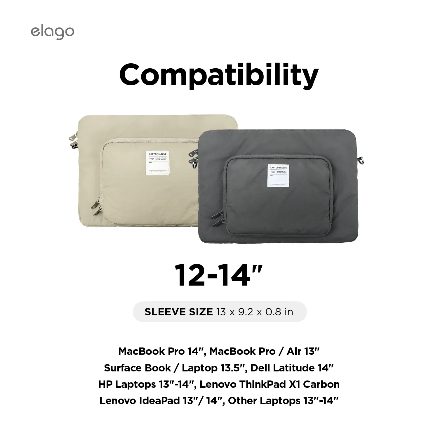 Tablet and Laptop Sleeve [Stone] [3 Sizes] - Image 5