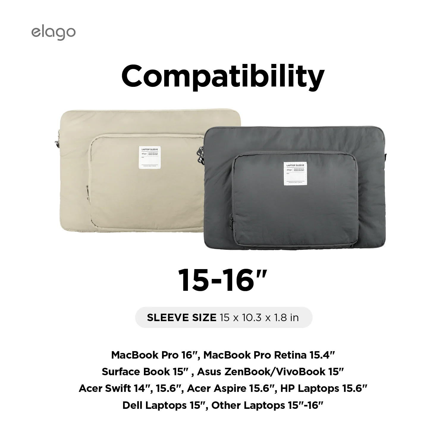 Tablet and Laptop Sleeve [Stone] [3 Sizes] - Image 6