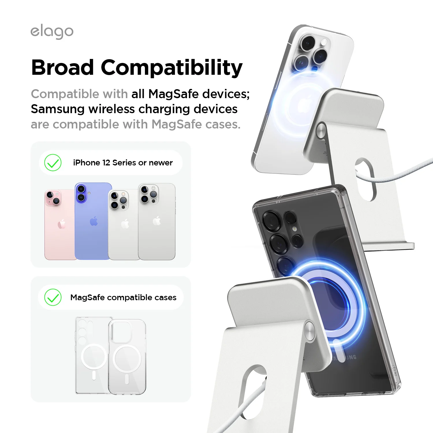 Wireless Charging Aluminium Stand [2 Colors] - Image 5